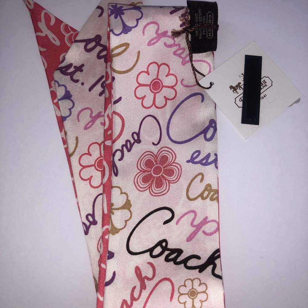 Coach multi color pony sash